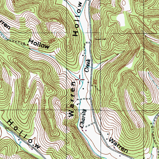 Topographic Map of Lige Warren Hollow, TN