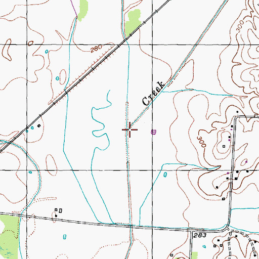 Topographic Map of Light Creek, TN