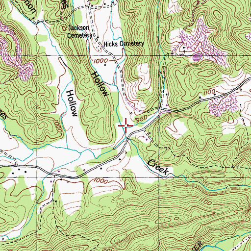 Topographic Map of Liles Hollow, TN