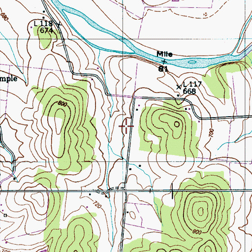 Topographic Map of Lindsay Valley School, TN