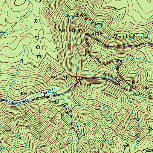 Topographic Map of Lindy Camp Branch, TN