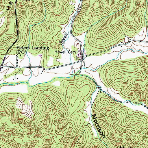 Topographic Map of Lineberry Fork, TN