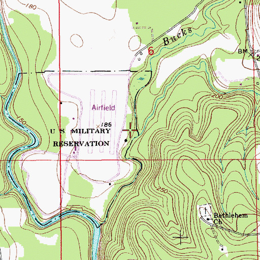 Topographic Map of Wises Mill Creek, AL