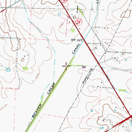 Topographic Map of Little Beaver Creek Canal, TN