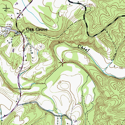 Topographic Map of Little Buffalo River, TN