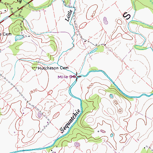 Topographic Map of Little Creek, TN