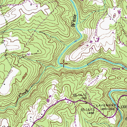 Topographic Map of Little Creek, TN