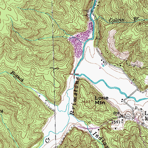 Topographic Map of Little Creek, TN