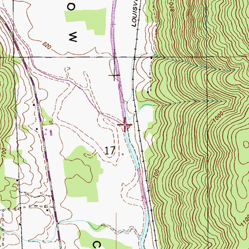 Topographic Map of Little Crow Creek, AL
