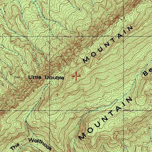 Topographic Map of Little Double, TN