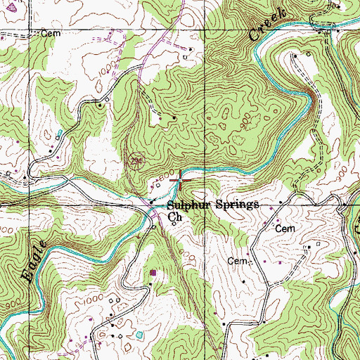 Topographic Map of Little Eagle Creek, TN