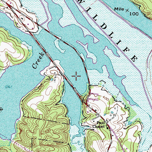 Topographic Map of Little Elk Creek, TN