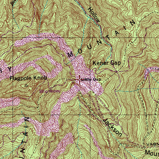 Topographic Map of Little Gap, TN