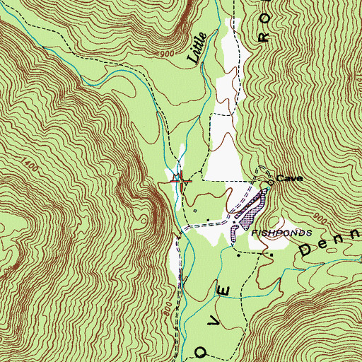 Topographic Map of Little Gizzard Creek, TN