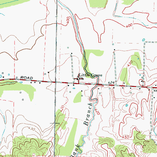 Topographic Map of Little Grove Church, TN