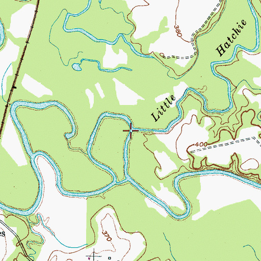 Topographic Map of Little Hatchie Creek, TN