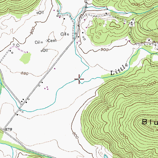 Topographic Map of Little Jack Creek, TN