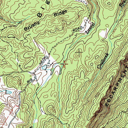 Topographic Map of Little Laurel Branch, TN