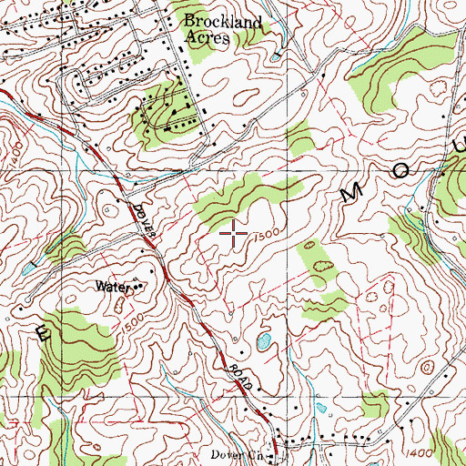 Topographic Map of Little Mountain, TN
