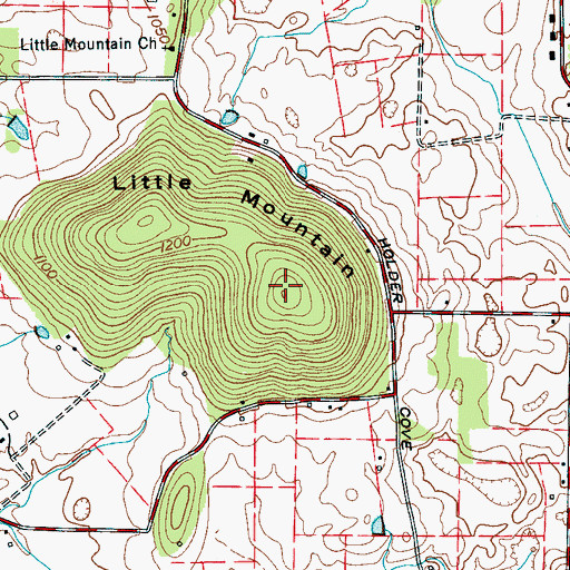 Topographic Map of Little Mountain, TN