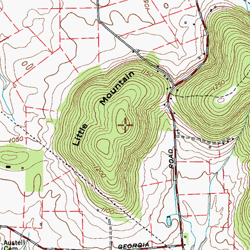 Topographic Map of Little Mountain, TN