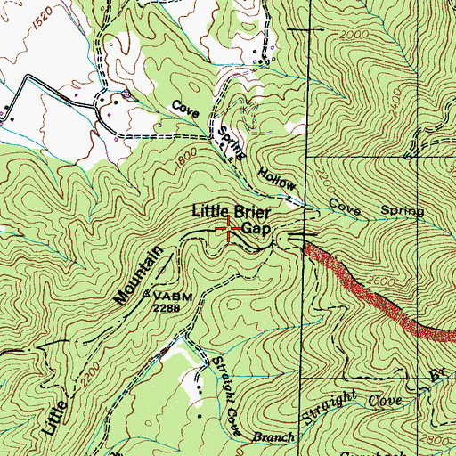 Topographic Map of Little Mountain, TN