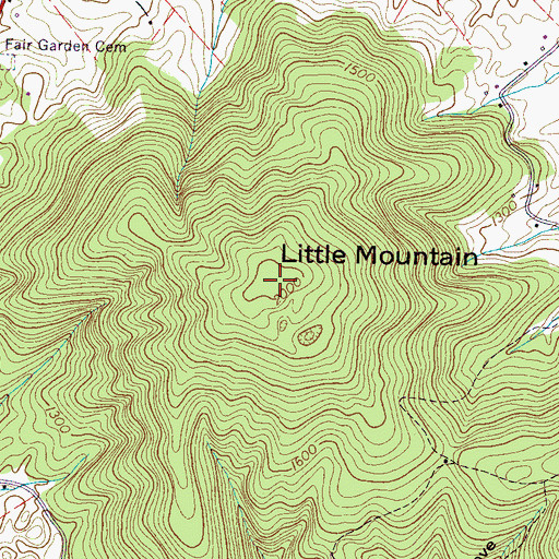 Topographic Map of Little Mountain, TN