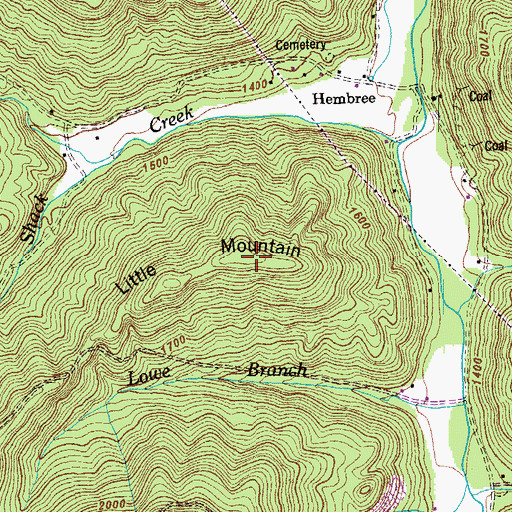 Topographic Map of Little Mountain, TN