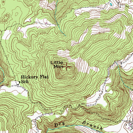 Topographic Map of Little Mountain, TN