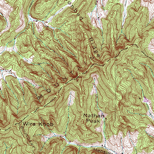 Topographic Map of Little Mountain, TN