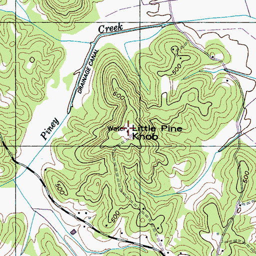 Topographic Map of Little Pine Knob, TN