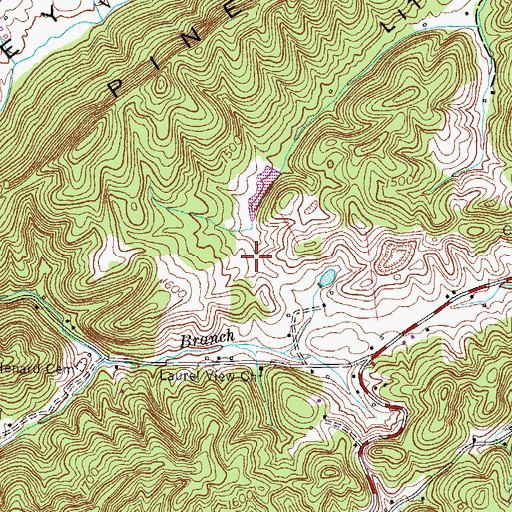Topographic Map of Little Poor Valley, TN