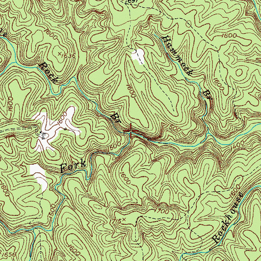 Topographic Map of Little Rock Branch, TN