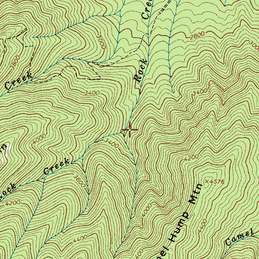 Topographic Map of Little Rock Creek, TN