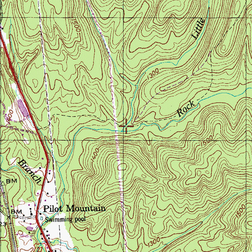 Topographic Map of Little Rock Creek, TN