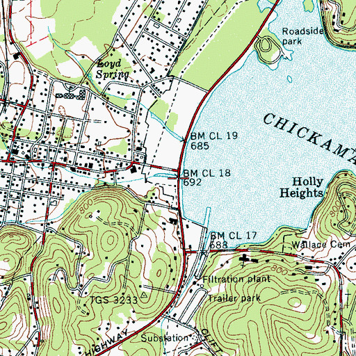 Topographic Map of Little Soddy Creek, TN