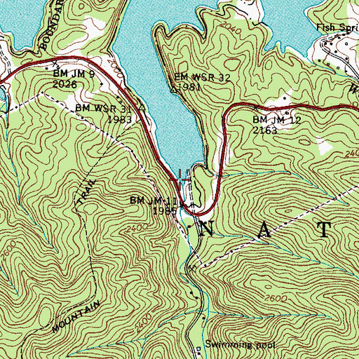 Topographic Map of Little Stony Creek, TN