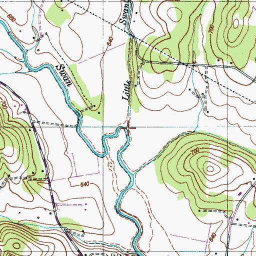 Topographic Map of Little Swan Creek, TN