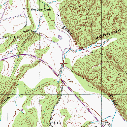 Topographic Map of Little Swan Creek, TN