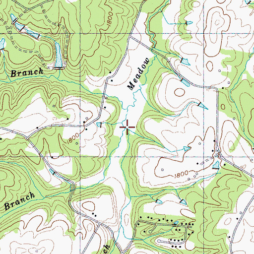 Topographic Map of Littlefield Branch, TN