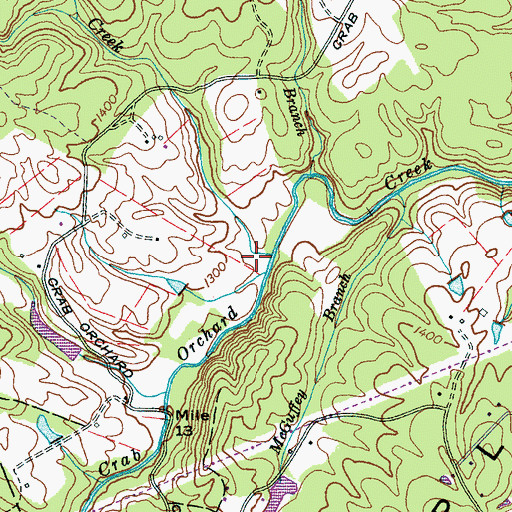 Topographic Map of Lively Creek, TN
