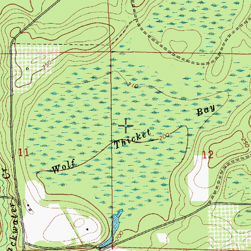Topographic Map of Wolf Thicket Bay, AL