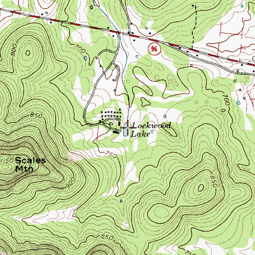 Topographic Map of Lockwood Lake, TN