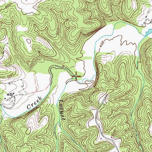 Topographic Map of Locust Branch, TN