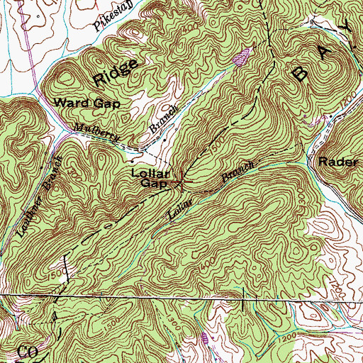 Topographic Map of Lollar Gap, TN
