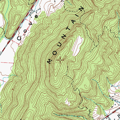 Topographic Map of Lone Mountain, TN