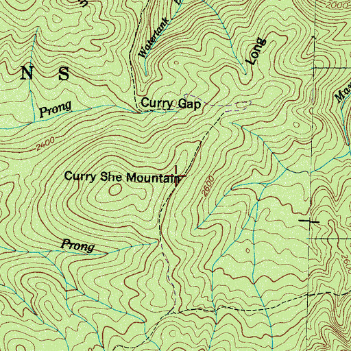 Topographic Map of Long Arm, TN