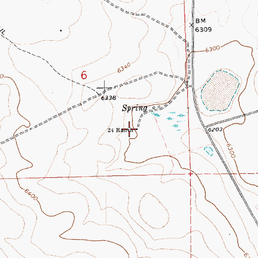 Topographic Map of Twentyfour Ranch, AZ