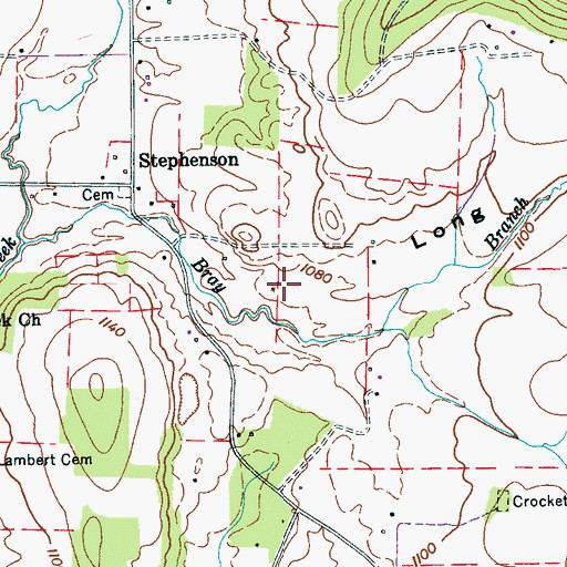 Topographic Map of Long Cove, TN