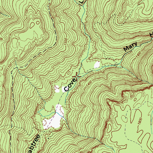 Topographic Map of Long Hollow, TN
